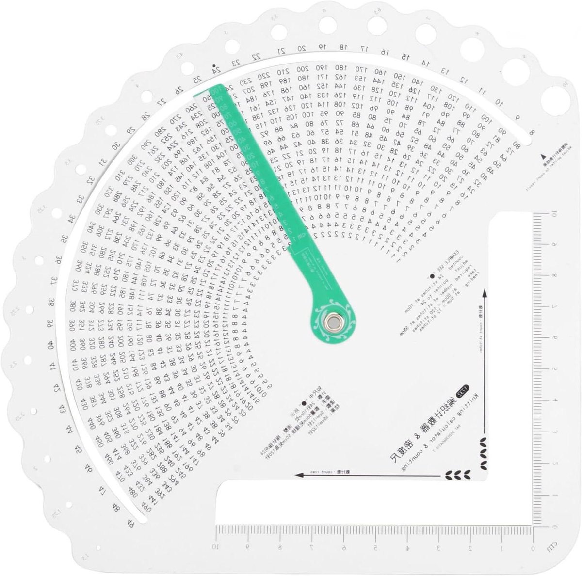 Zeynomax - Multifunctionele Breiliniaal en Breimeter voor Brei- en Haakprojecten - Nauwkeurige Breisteekcalculator en Telraamliniaal - Premium Kwaliteit Meetinstrument [75 characters]